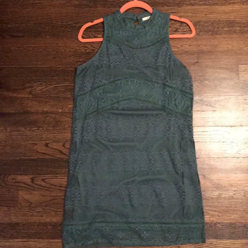 Green Lace mini Dress